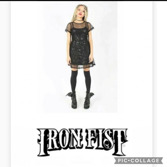 Iron Fist Skullz Club Mini Dress Size 2X - Picture 2 of 11